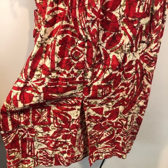 Vintage 50s MCM Toni Todd Abstract Tiki Style Dress with Pockets - Picture 9 of 10